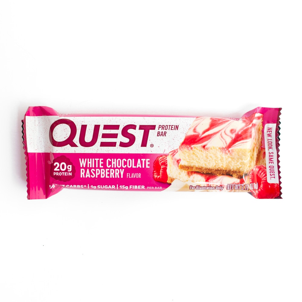 Protein, Food & Beverage, Quest, Bar, 2.12 ounce, 109525, White Chocolate Raspberry